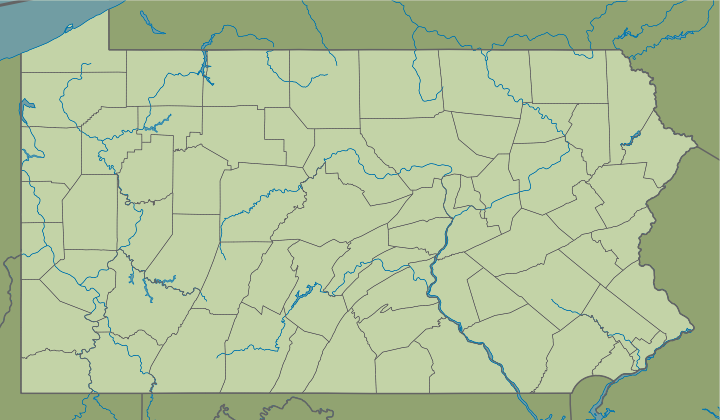 Map of Pennsylvania USA