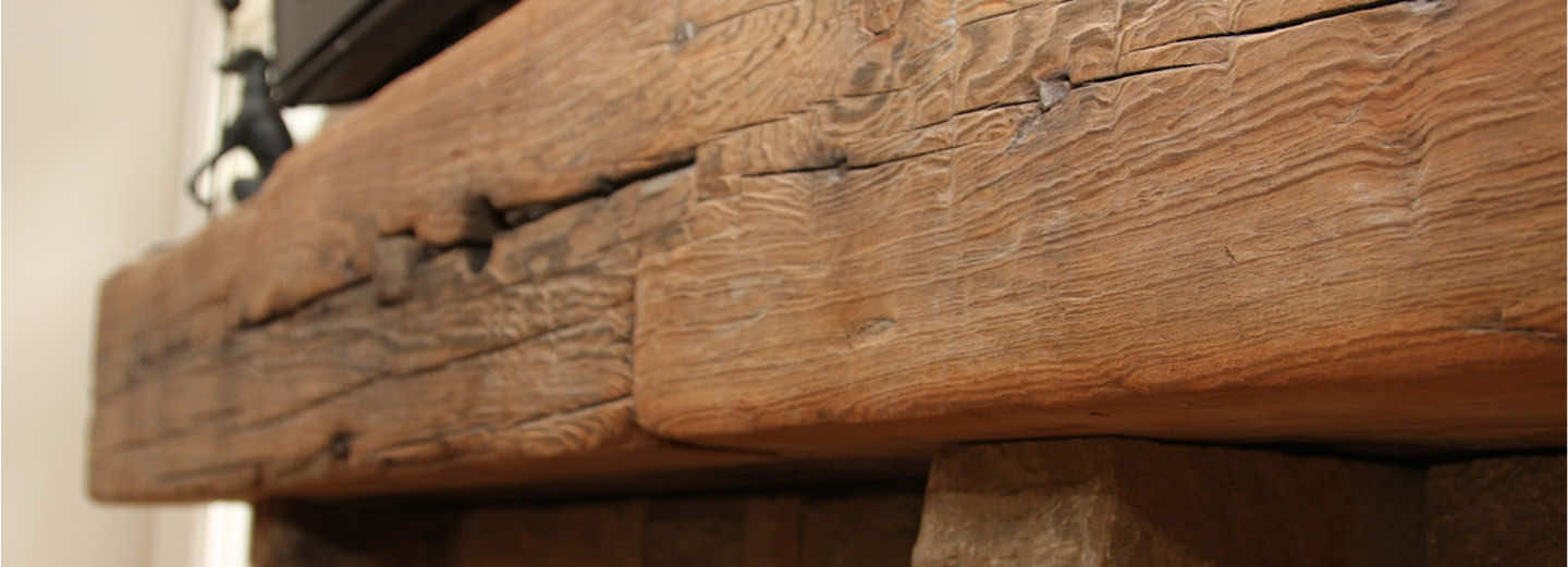 Winery using antique reclaimed large heart pine wood beams