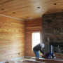 Reclaimed Flooring Used a Paneling on Walls and Ceilings Rare Wood Showcase