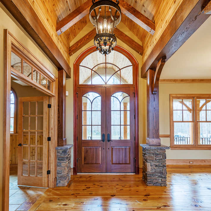 Grand Entrance with Heart Pine Flooring