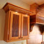 Custom Heart Pine Cabinets with a Copper Hood Vent Rare Wood Showcase