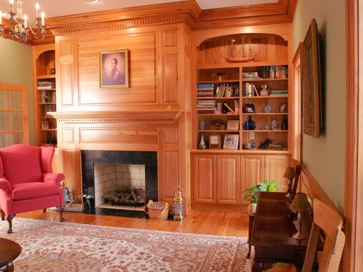 Custom Heart Pine Living Room Gloucester, Virginia