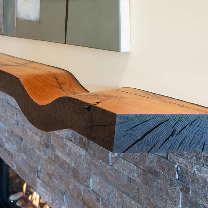 Reclaimed Oak Mantel