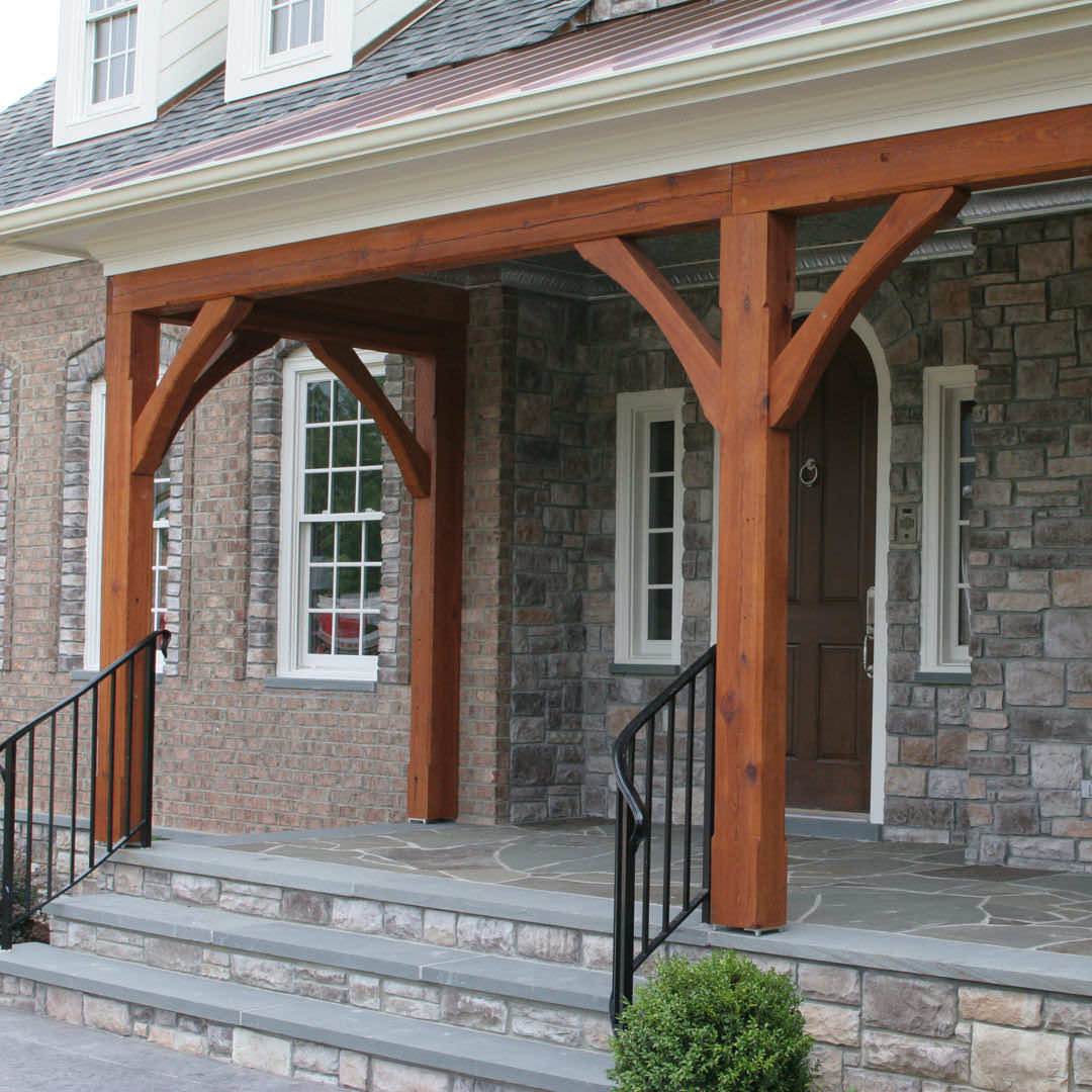 Richmond, VA Porch Reclaimed Timbers and Beams Rare Wood Showcase