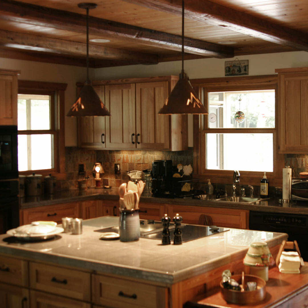 Blue Ridge Mountains Rustic Custom Kitchen Wormy Chestnut Rare Wood Showcase