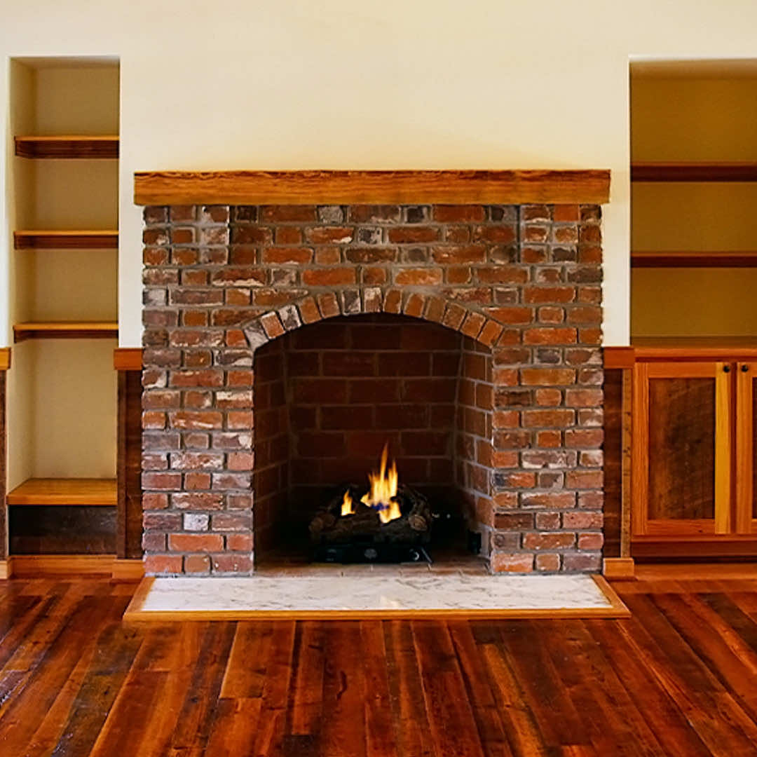 The thicker boards of this reclaimed heart pine flooring required longer acclimation time.