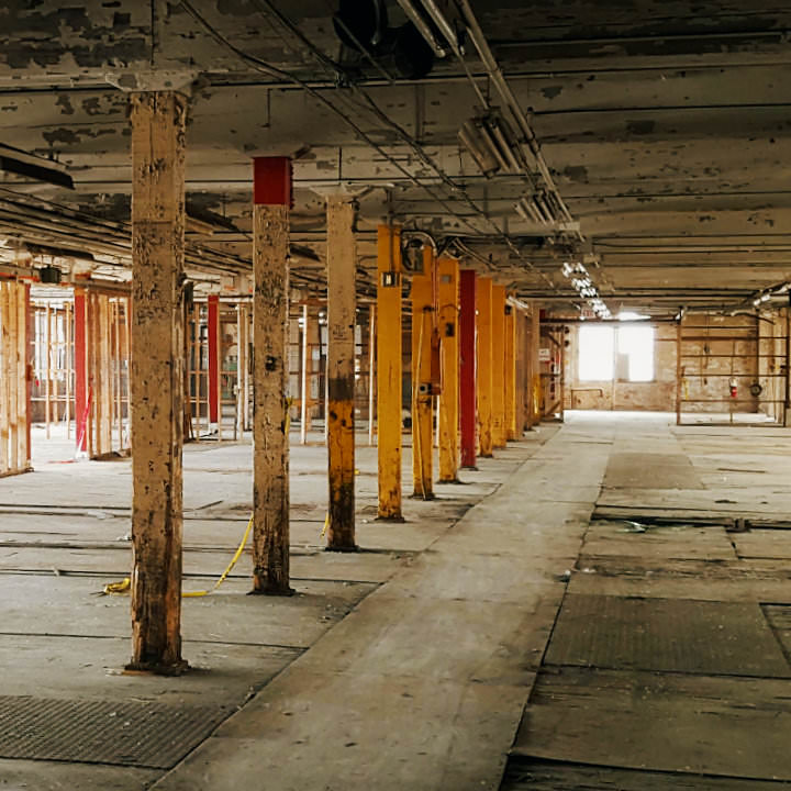 old warehouse with reusable lumber
