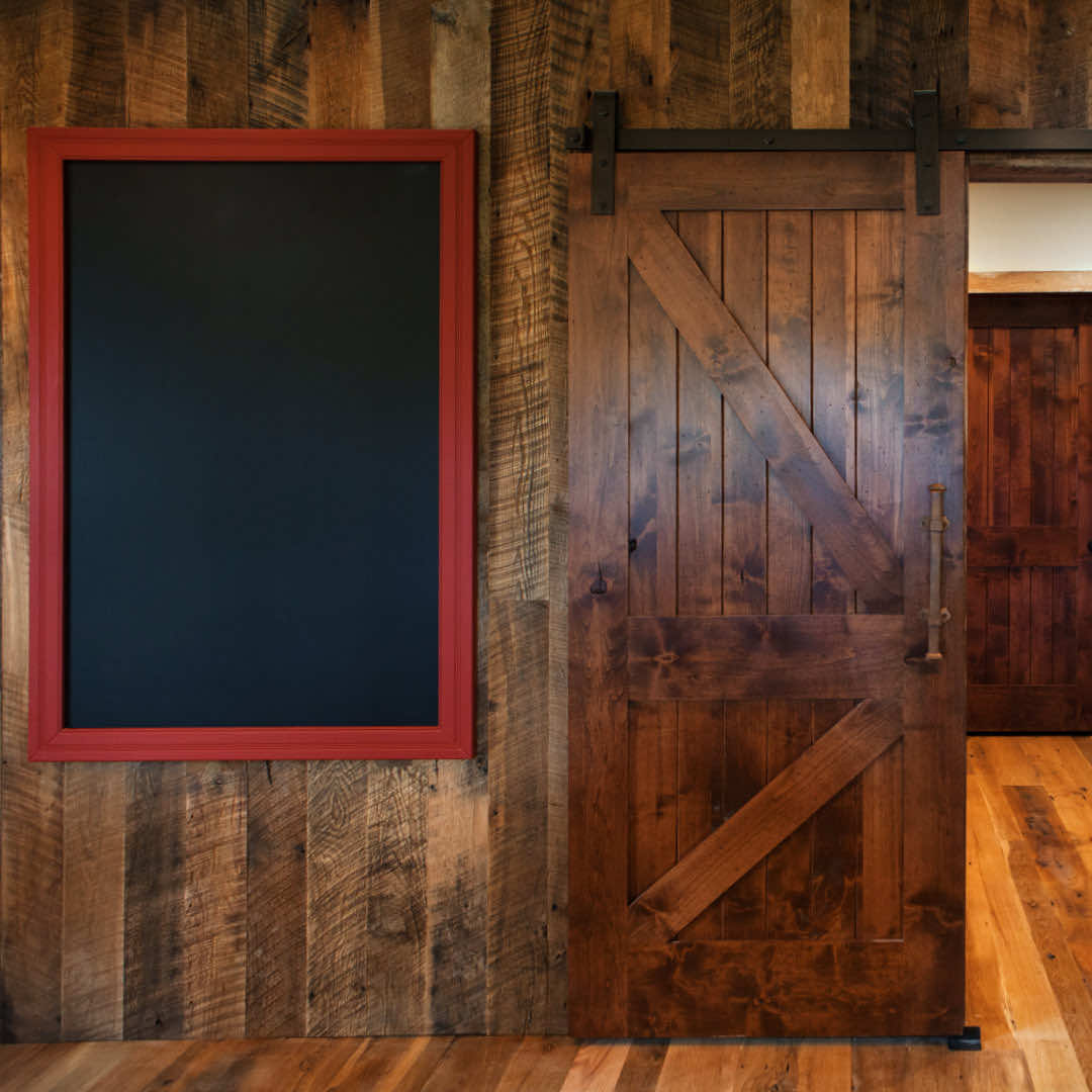 Old Barn Wood look using reclaimed wood wall paneling